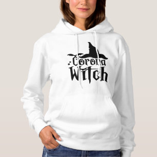 Pull À Capuche Halloween Corona Witch, Halloween drôle,