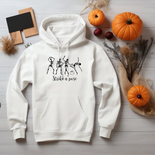 Pull À Capuche Halloween Danser Squelette Grève Un Pose Drôle