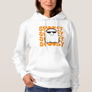 Pull À Capuche Halloween Éffrayant orange noir