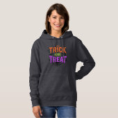 Pull À Capuche Halloween Farce Traitement Drôle Toile d'Araignée (Devant entier)