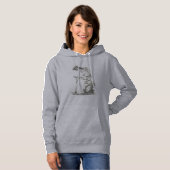 Pull À Capuche Halloween squelette assis anatomie (Devant entier)