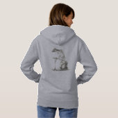 Pull À Capuche Halloween squelette assis anatomie (Dos entier)