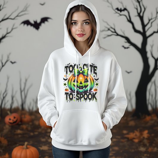 Pull À Capuche Halloween trop mignon pour parler Citrouille Coque