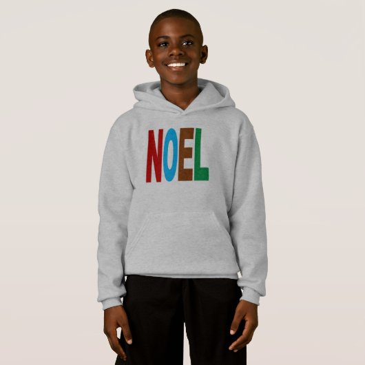 PULL   A CAPUCHE  HANES  NOEL  COULEURS (Devant entier)
