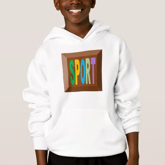 PULL A CAPUCHE HANES SPORT CHOCOLAT BONBONS (Devant)