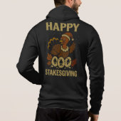Pull À Capuche Happy Stakesgiving™ Dinde Blockchain Croyant (Dos)