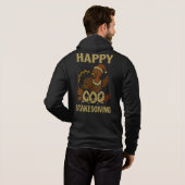 Pull À Capuche Happy Stakesgiving™ Dinde Blockchain Croyant (Dos entier)