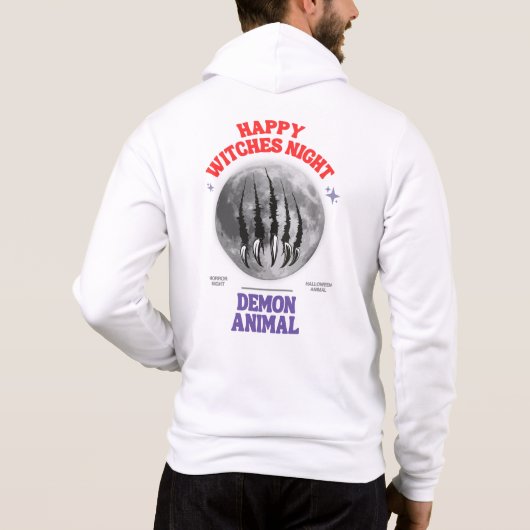 Pull À Capuche happy witches night demon animal (Dos)
