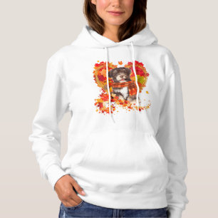 Pull À Capuche Havanais Au Coeur Fait De Feuilles D'Automne