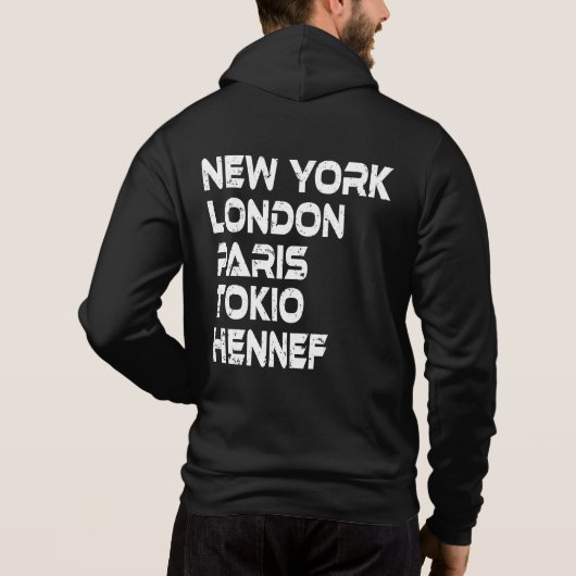 Pull À Capuche Hennef New York Tokyo Paris Hoodie (Dos)