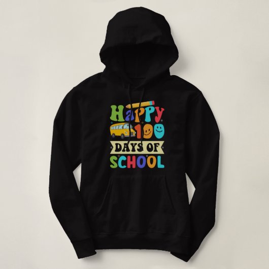 Pull À Capuche heureux 100 jours d'école 100 jours chargement 100 (Design devant)