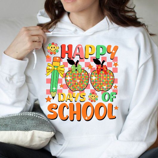Pull À Capuche heureux 100 jours d'école . appréciation de l'ense