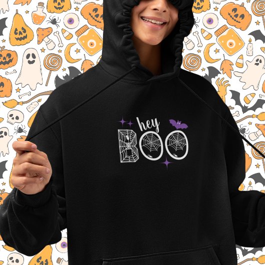 Pull À Capuche Hey & Bye Boo Halloween Bat et Web