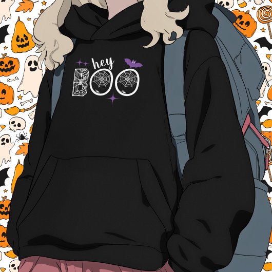 Pull À Capuche Hey & Bye Boo Halloween Bat et Web