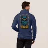 Pull À Capuche Hibou drôle d'Halloween (Dos entier)