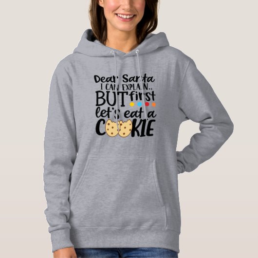 Pull À Capuche hip père Noël naughty new nice drôle Noël humour (Devant)