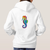 Pull À Capuche Hippocampe polygonal arc-en-ciel (Dos)