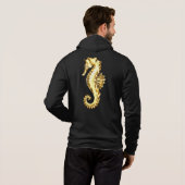Pull À Capuche Hippocampe Polygonal Or (Dos entier)