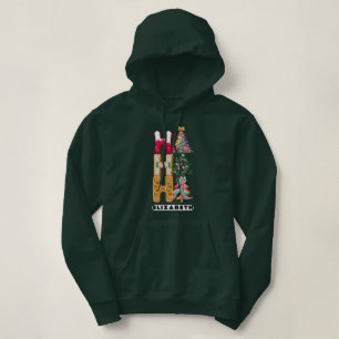 Pull À Capuche Ho Ho Ho Pailleté Coquette Noël Forêt Profonde