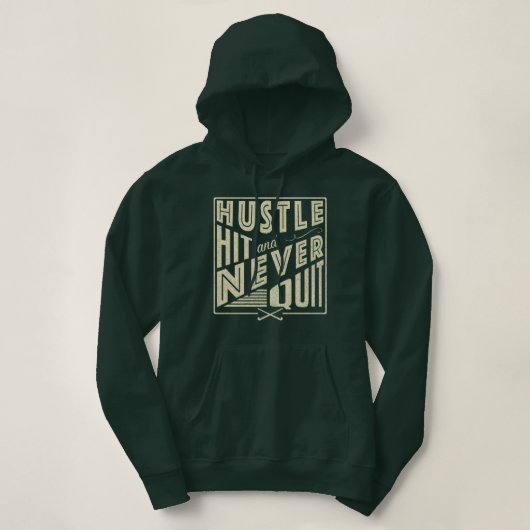 Pull À Capuche Hockey sur gazon, frapper et ne jamais cesser (Design devant)