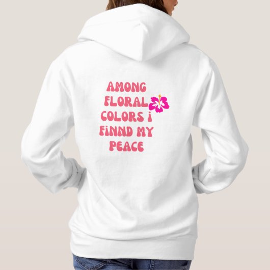 Pull À Capuche Hoddie con frase motivadora en rosa (Dos)