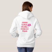 Pull À Capuche Hoddie con frase motivadora en rosa (Dos entier)