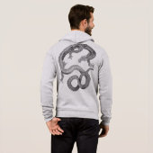 Pull À Capuche Hokusai Dragon Hoodie – Japanese Art Streetwear (Dos entier)