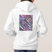 Pull À Capuche Holographie abstraite/iridescente futuriste (Dos)