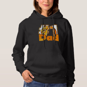 Pull À Capuche Homme 1 Papa Joueur De Basketball Vintage Da