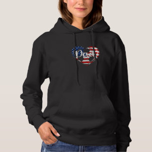 Pull À Capuche Homme Rétro 4 Juillet Patriotique Papa Foot Usa Fl