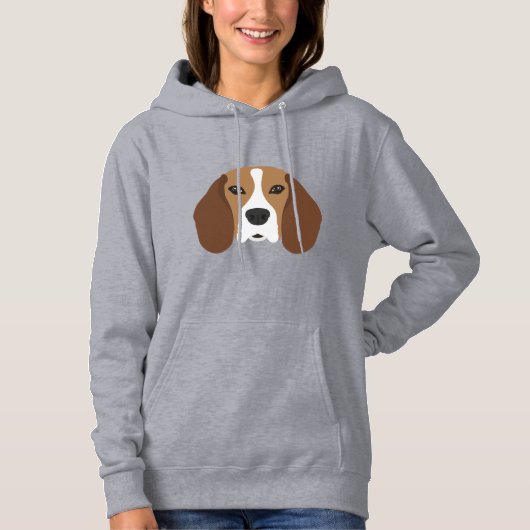 Pull À Capuche Hoodie pour chien Beagle (Devant)