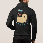Pull À Capuche Hoodie Pug heureux (Dos)