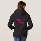 Pull À Capuche Hot Pink women black hooded sweatshirt back (Dos entier)