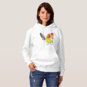 Pull À Capuche Hotdog comme coiffeur avec ciseaux (Devant entier)