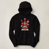 Pull À Capuche Hughes Coat of Arms  Family Crest  (Design devant)