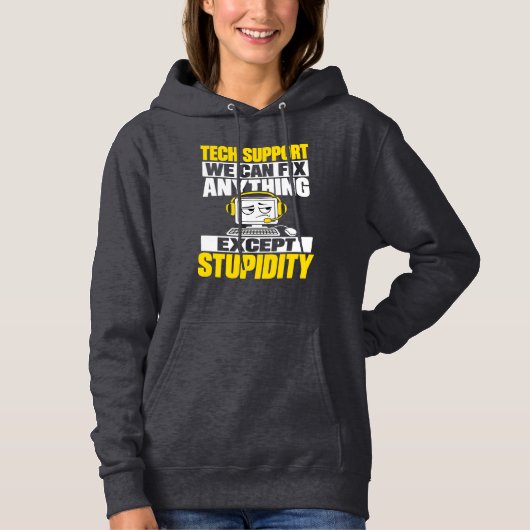 Pull À Capuche Humour du support technique - Impossible de répare (Devant)