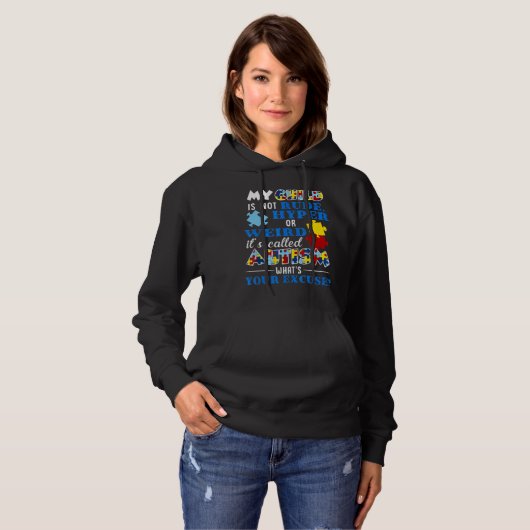 Pull À Capuche Hyper Bizarre Pas Mon Ou Appelé L'Autisme Enfant R (Devant entier)