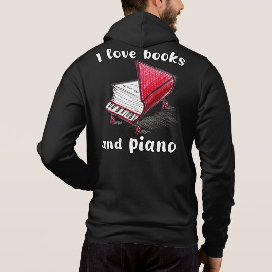 Pull À Capuche I Looks And Piano, Authentic Freehand Art (Dos)