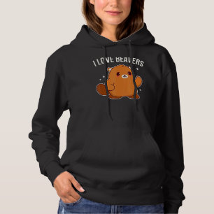 Pull À Capuche I Love Beavers mignon Beaver Graphique