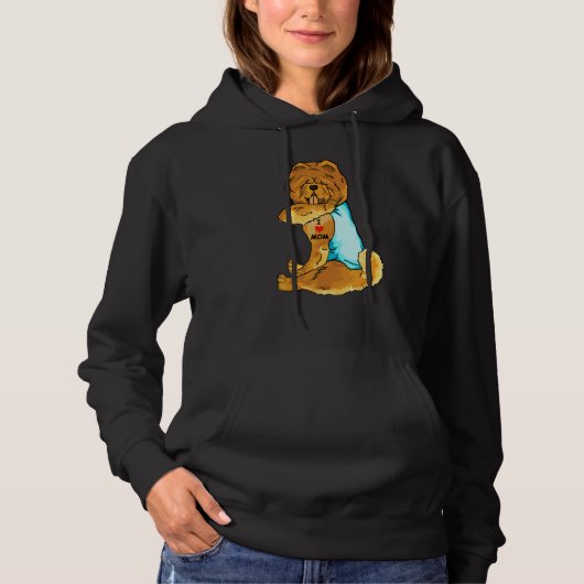 Pull À Capuche I Love Maman Tattoo Chow Chow Maman Chien Femmes (Devant)