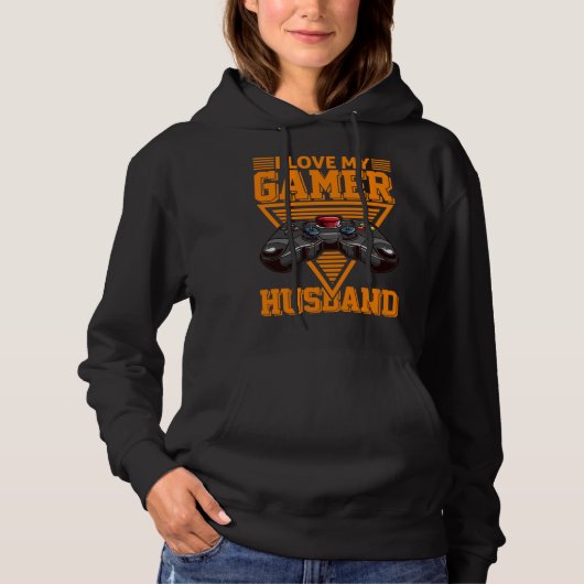 Pull À Capuche I Love My Gamer Husband Video Gamer Couple (Devant)