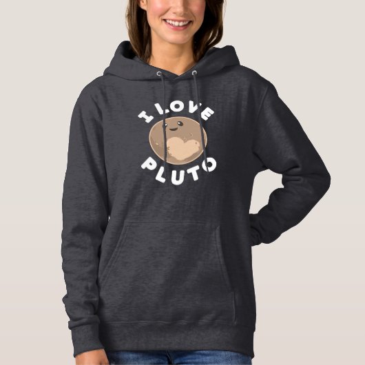 Pull À Capuche I Love pluton (Devant)