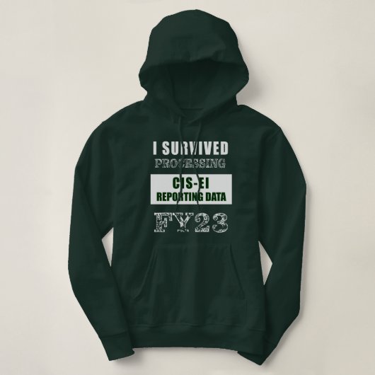 Pull À Capuche I Survived Processing FY23 CIS-EI Reporting Data  (Design devant)