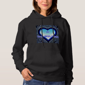 Pull À Capuche IA : Technologie avec cœur Femme Noir