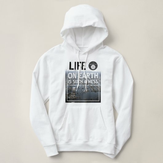 PULL À CAPUCHE IBONELTD. VIE SUR TERRE 3 (Design devant)