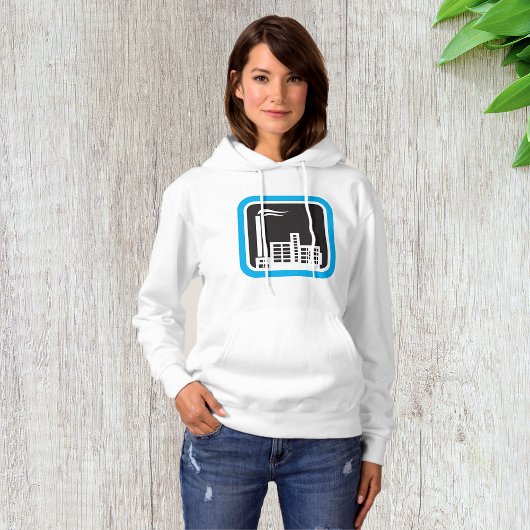 Pull À Capuche Icône d'usine industrielle avec cheminées