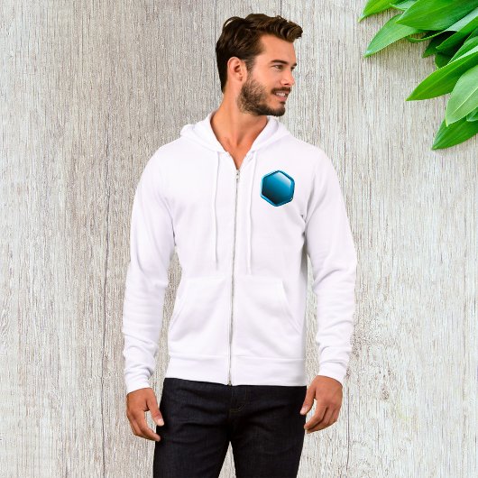 Pull À Capuche Icône hexagonale bleue brillante Géométrique moder