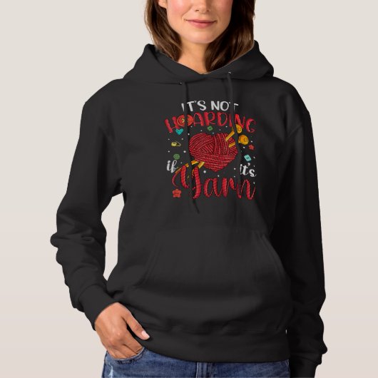 Pull À Capuche Il n'accueille pas ses femmes à fils Knitter Knit (Devant)