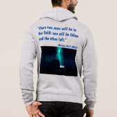 Pull À Capuche Il vient Zipper gris pour hommes (Dos)