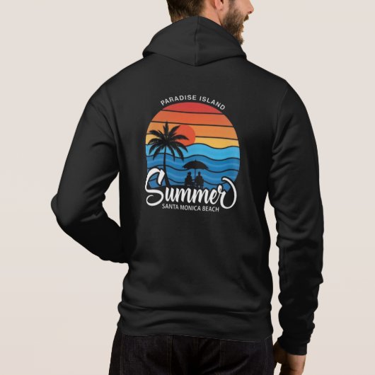 Pull À Capuche Île paradisiaque Santa Monica Beach-35307 (Dos)